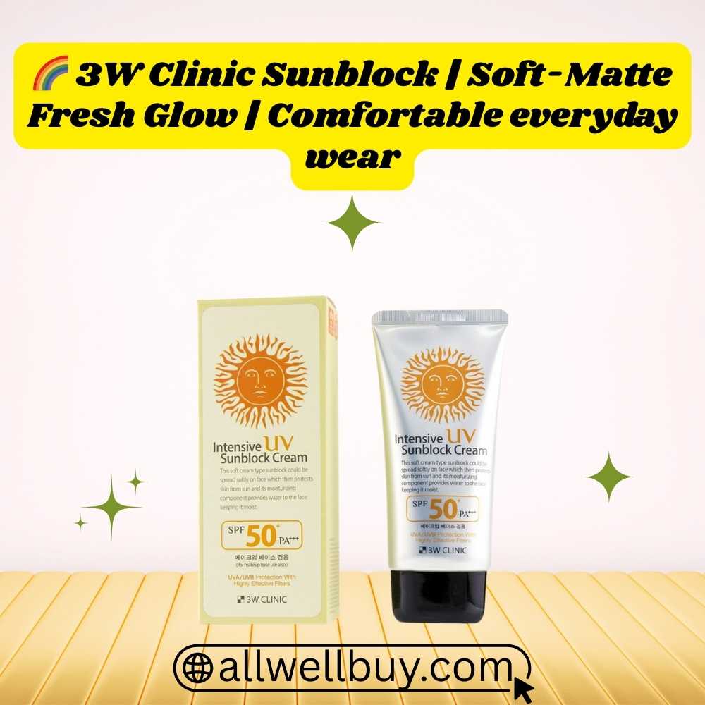 3W Clinic Intensive UV 70ml Original BD | Korean SPF50+ Sunblock Price