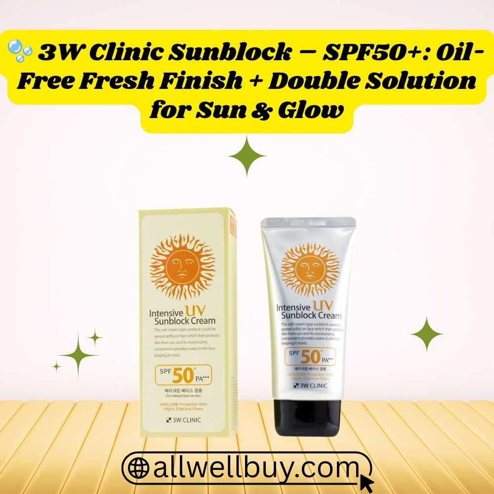 3W Clinic Sunblock 70ml for Men – Safe Korean SPF50+ in Bangladesh