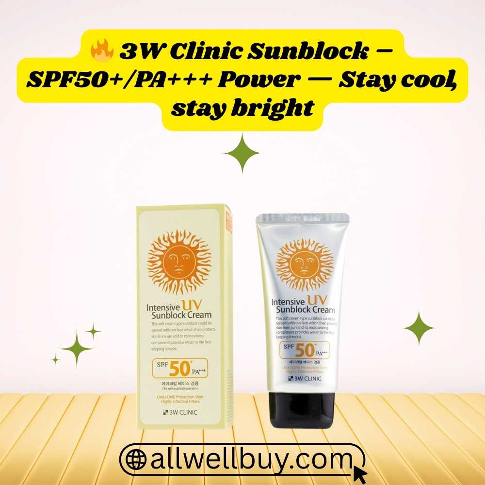 3W Clinic Sunblock 70ml Review & Price in Bangladesh | All Well Buy