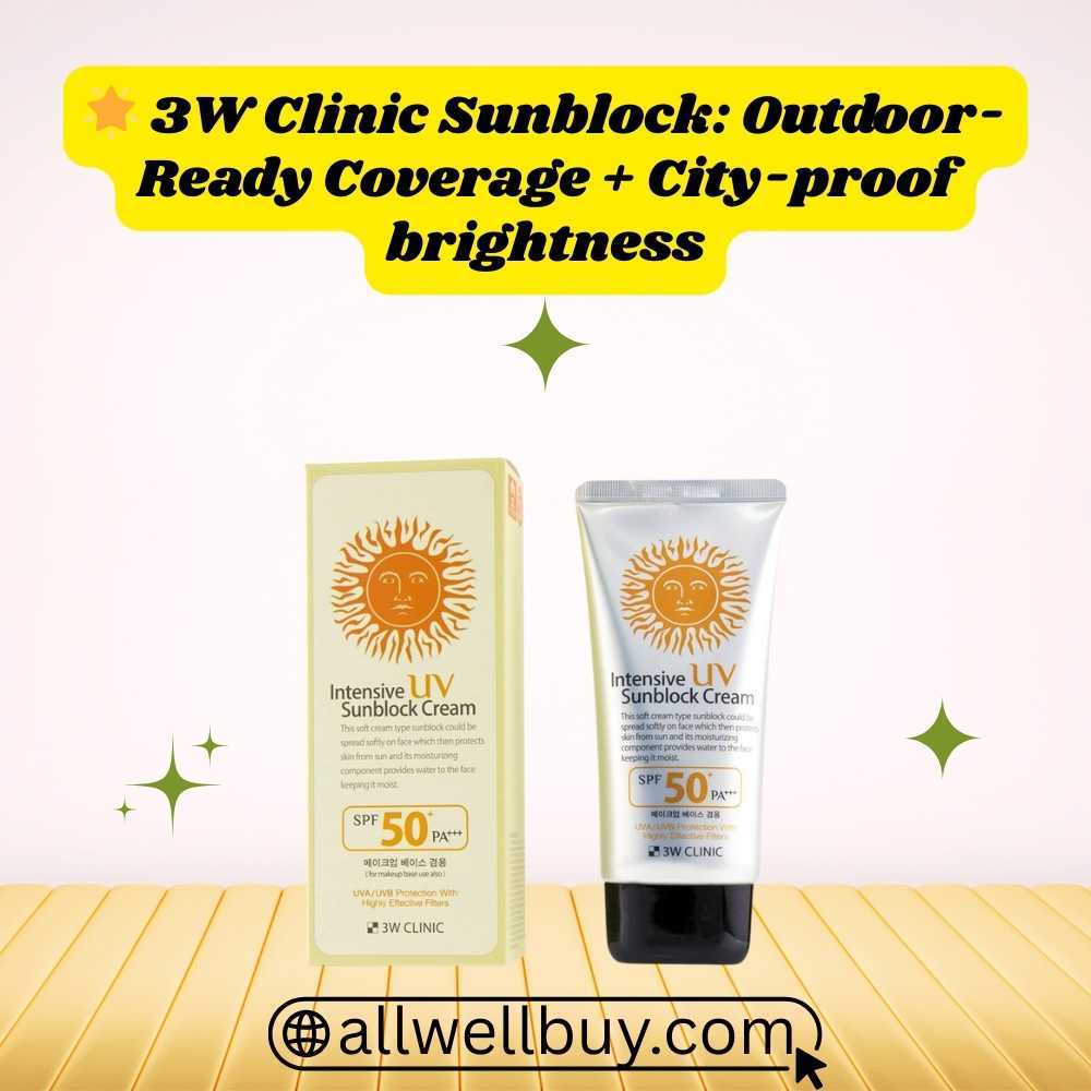 “3W Clinic Sunblock Cream — Best Sunscreen for Oily Acne Skin