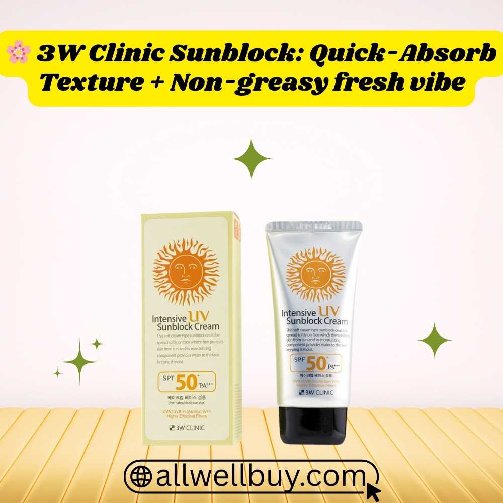 3W Clinic Sunblock Safe for Pregnancy & Breastfeeding in Bangladesh
