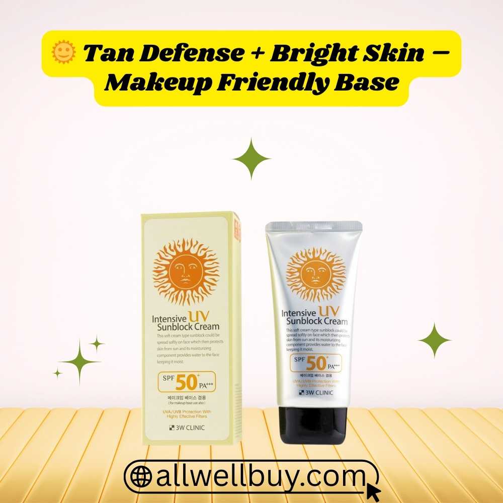 3W Clinic Sunscreen PA Rating: Intensive UV Sunblock Cream Review