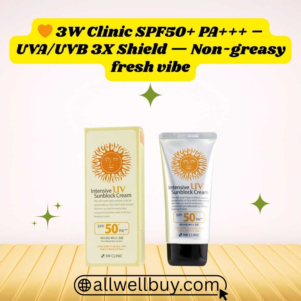 3W Clinic Sunscreen SPF50+ PA+++ Benefits & Full Review BD