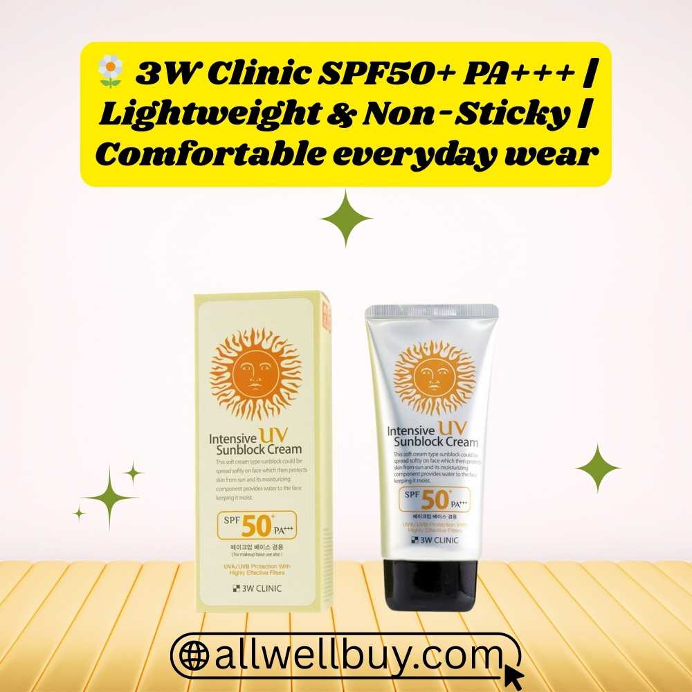 3W Clinic Sunscreen SPF50+ PA+++ Uses & Discount Offers in BD