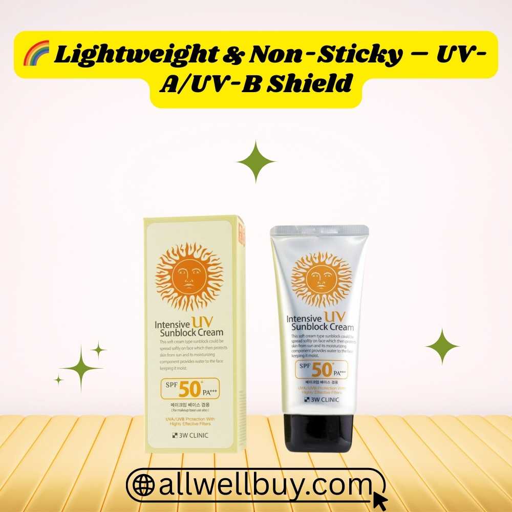 3W Clinic UV Defense Lotion 70ml BD | Original Korean Sunblock at All Well Buy