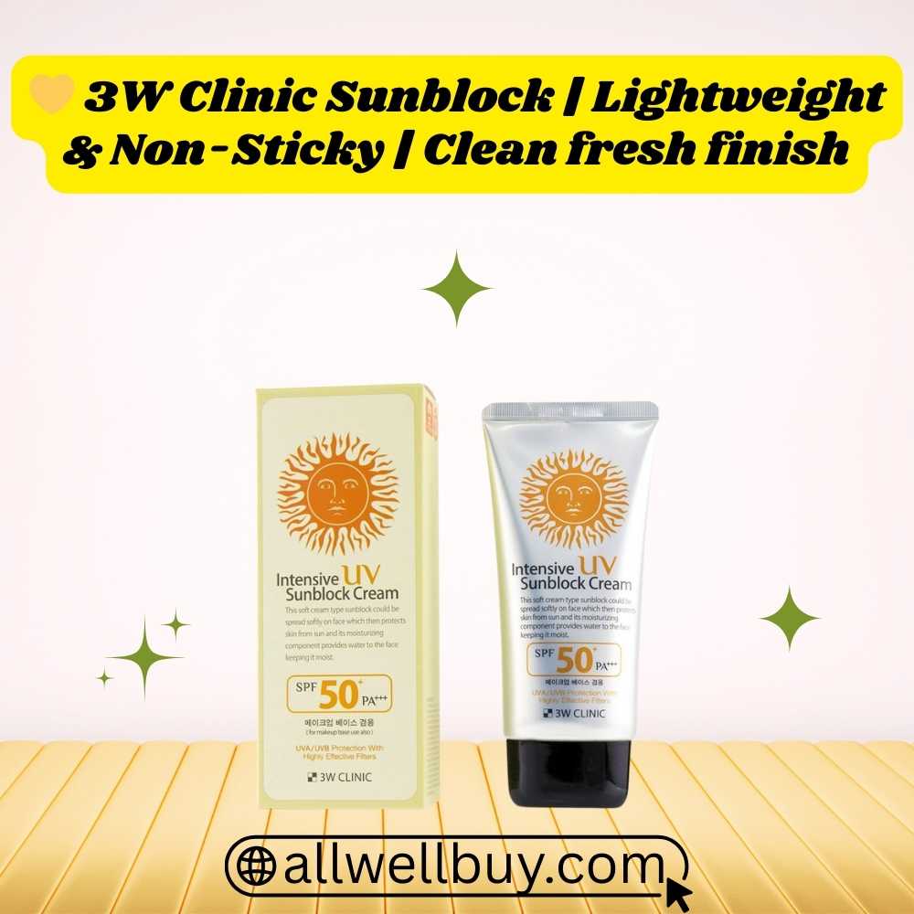 3W Clinic UV Sunblock Cream Review in Bangladesh | Original Korean SPF50+