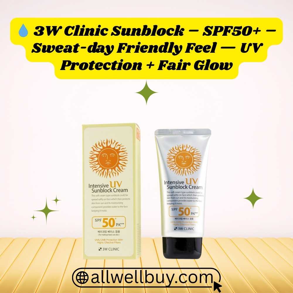 Affordable Korean Sunscreen in Bangladesh – 3W Clinic SPF50+/PA+++