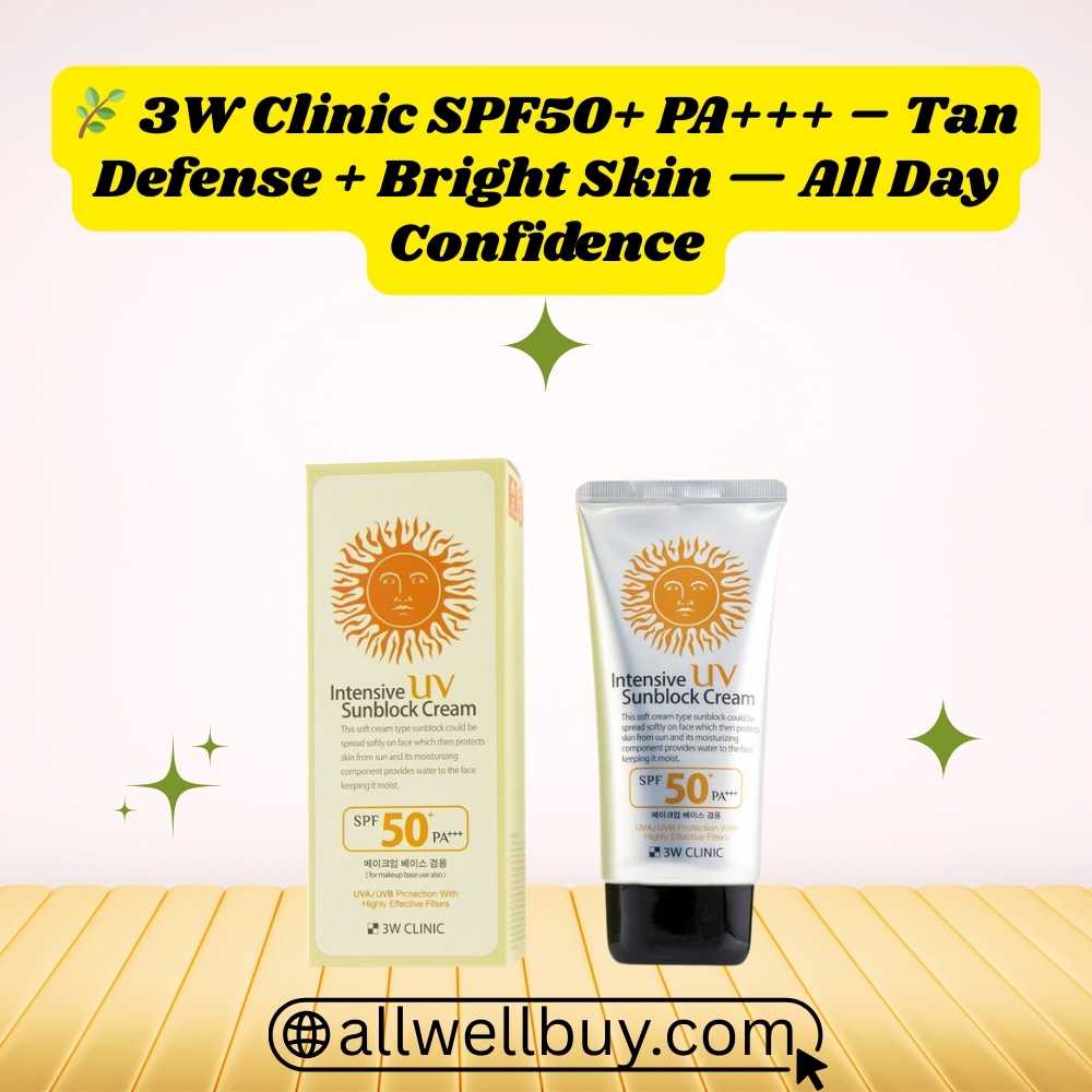 Beach Safe Water Resistant Sunscreen | 3W Clinic SPF50+