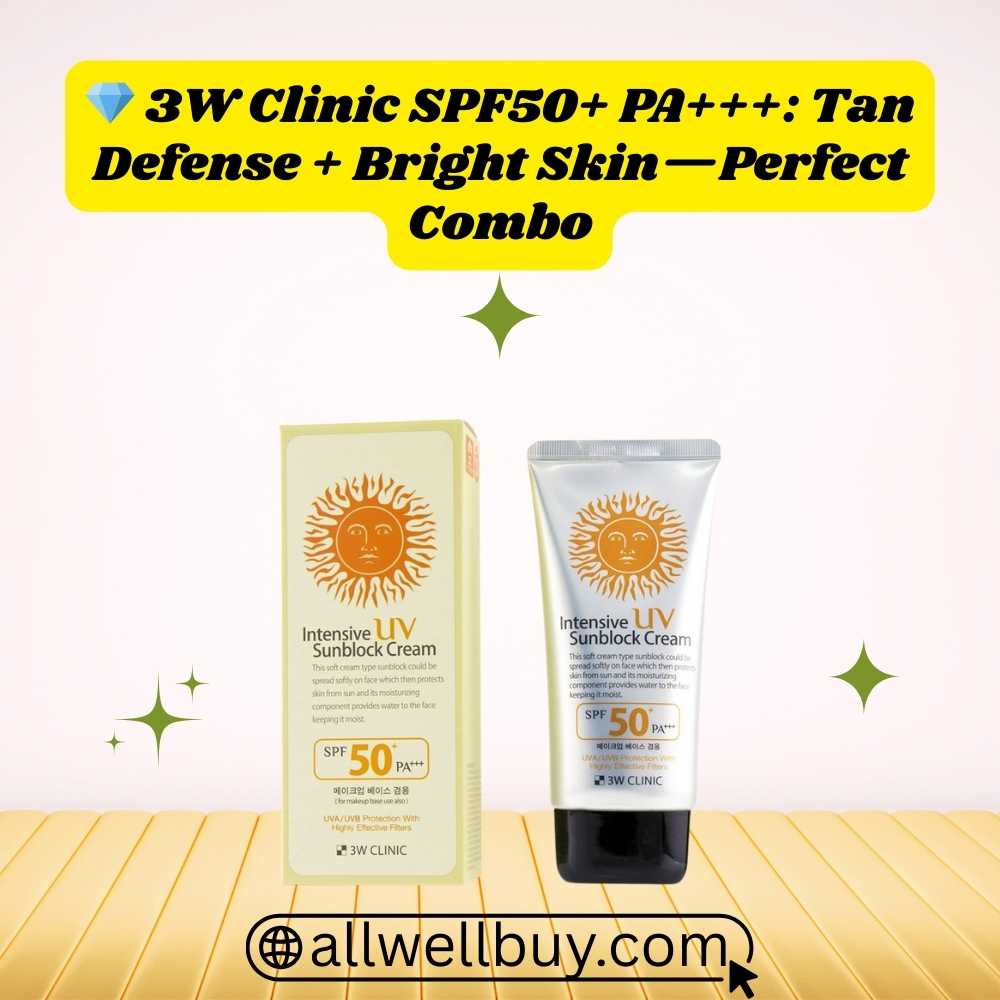 Humidity-Proof Matte Sunscreen BD – 3W Clinic Intensive UV SPF50+ Review