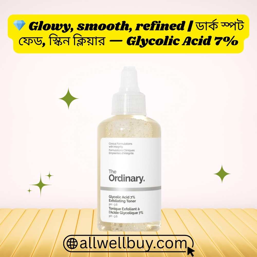 Resurfacing Toner Water – The Ordinary Glycolic 7% | All Well Buy