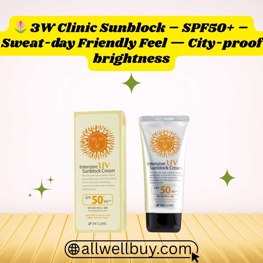 Sun Damage Prevention Cream BD – 3W Clinic Intensive UV SPF50+ Review