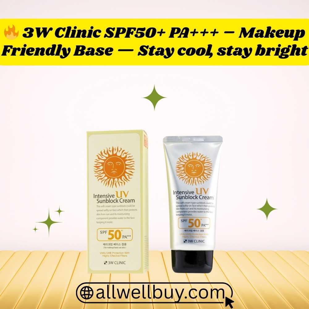 Sunscreen for Dry Skin BD – 3W Clinic SPF50+ Review