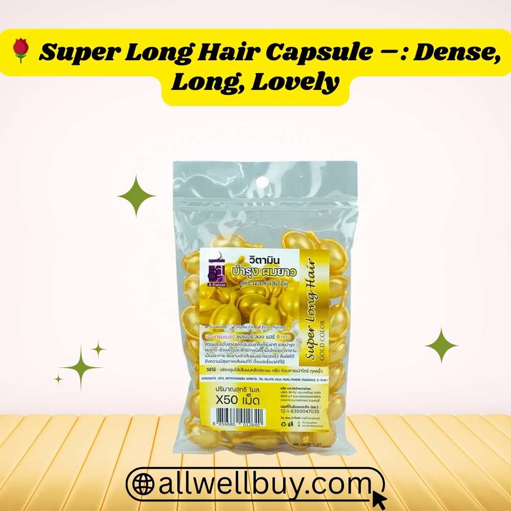 Super Long Hair Capsule Ingredients Biotin, Keratin & Collagen