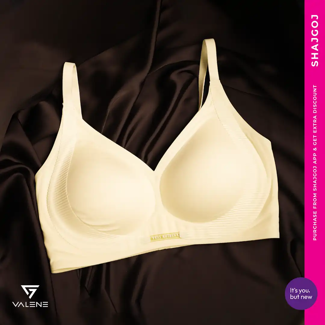 Valene Superior Supportive Seamless Silk Bra - Butter Cream