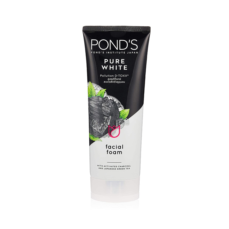 Pond's Pure Bright Facial Foam With Activated Charcoal and Japanese Green Tea