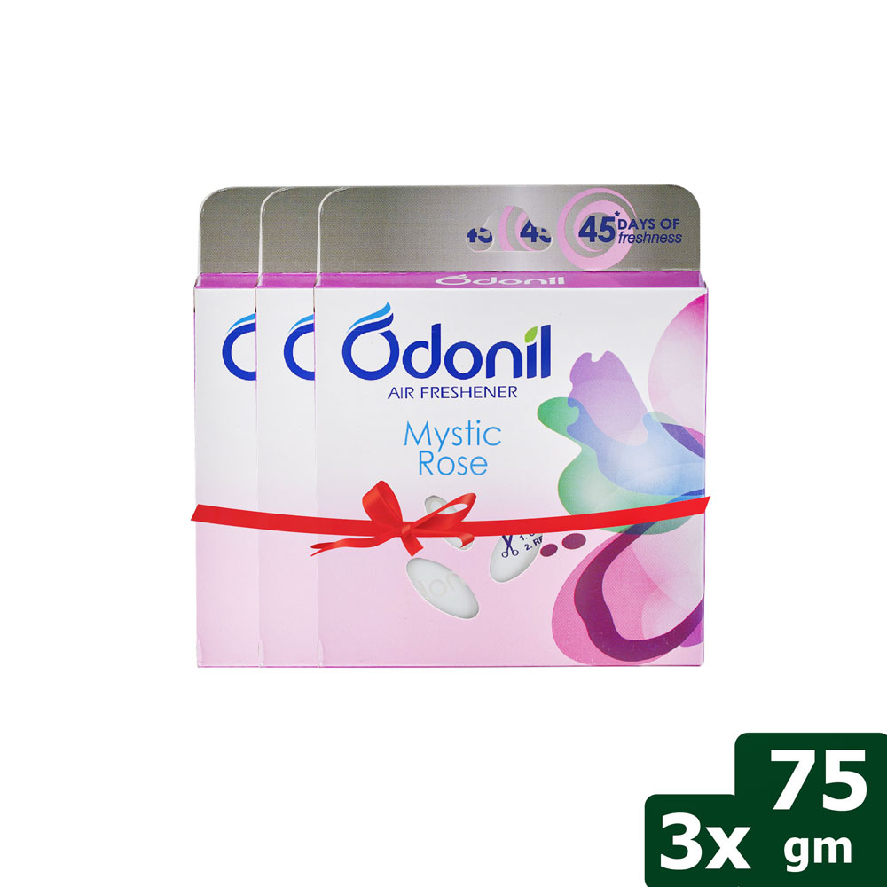 Odonil Natural Air Freshener Block Mystic Rose (Buy 2 Get 1 Free) 75 gm