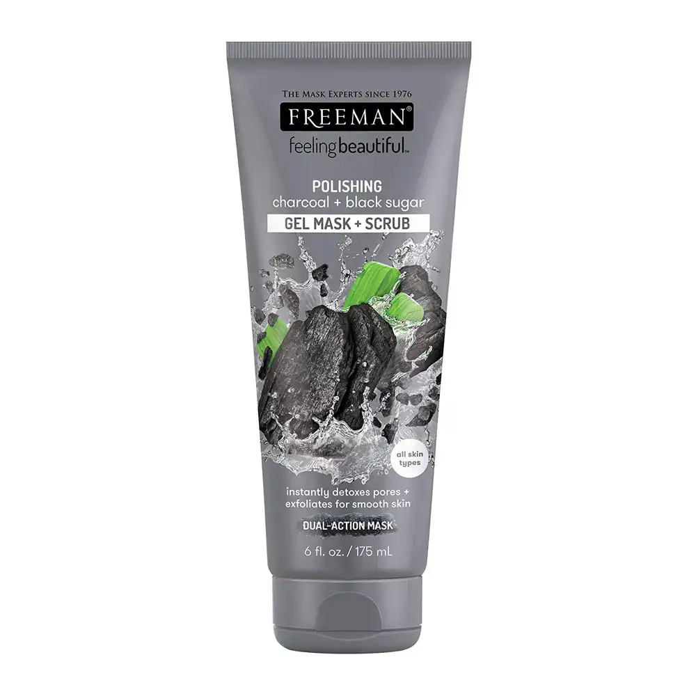 FREEMAN Polishing Charcoal And Black Sugar Gel Mask And Scrub