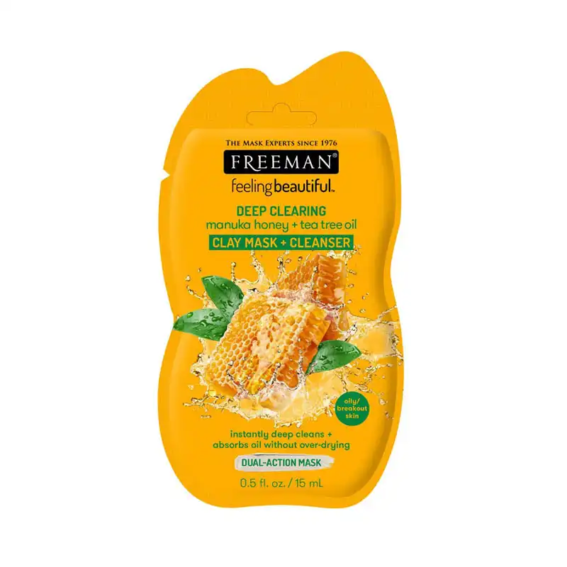 Freeman  deep clearing manuka honey with tea tree clay mask 15ml