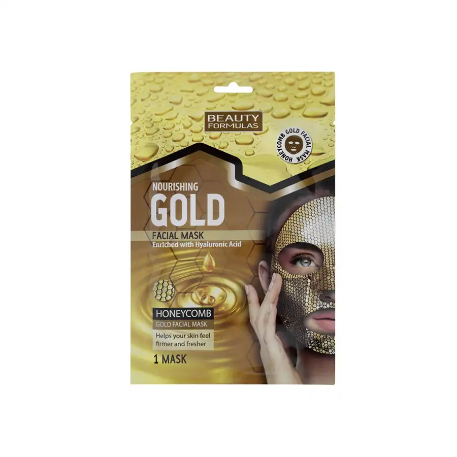 Beauty Formulas Nourishing Gold Facial Mask With Honeycomb