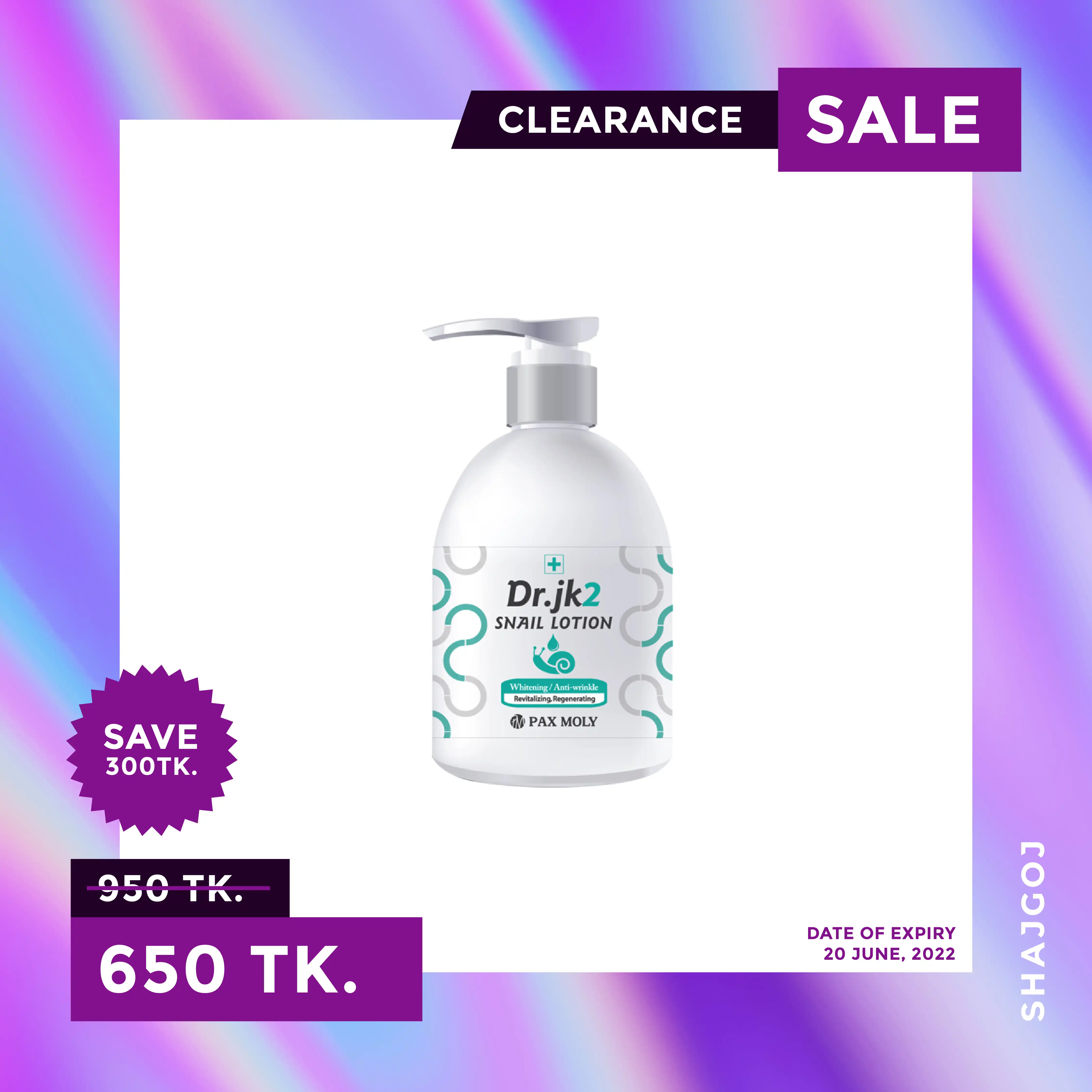 Paxmoly Dr.JK2 Snail Lotion 200.0 ml (Expiry 6/20/2022) 18797