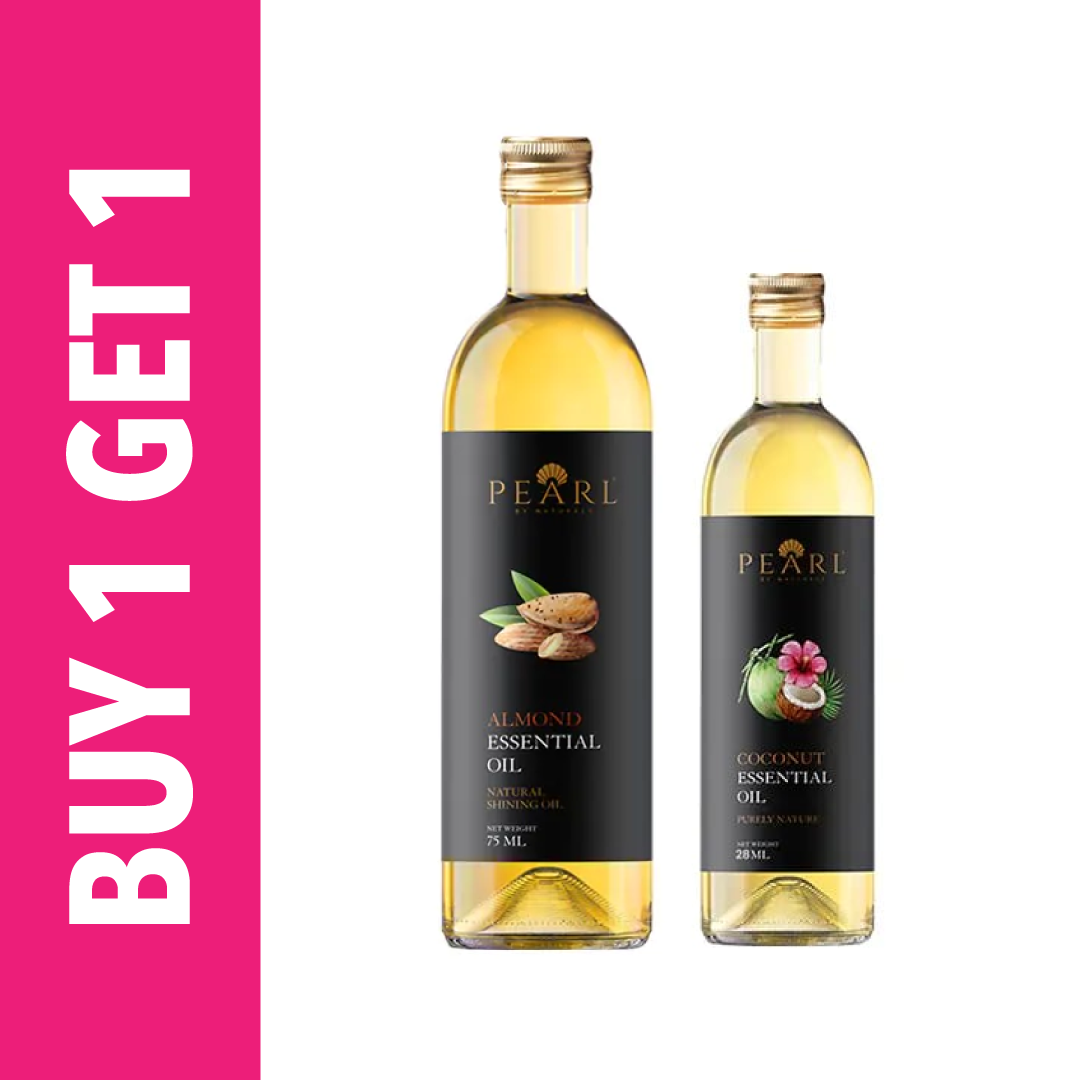 Buy Pearl Pearl Almond essential Oil 75ml and Get Pearl Coconut Essential Oil 28ml Free