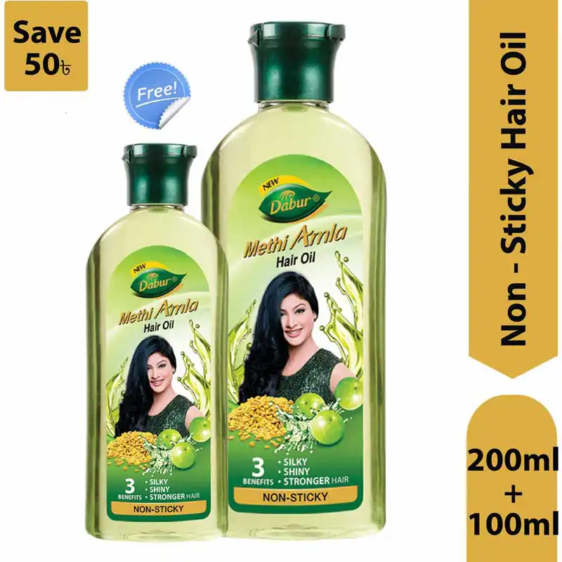 Dabur Methi Amla Non-Sticky Hair Oil - 200ml (Get Methi Amla Hair Oil 100ml Free) price in Bangladesh