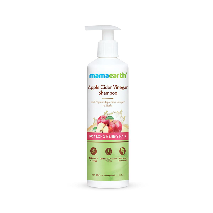 Mamaearth Apple Cider Vinegar Shampoo with Organic Apple Cider Vinegar and Biotin for Long and Shiny Hair