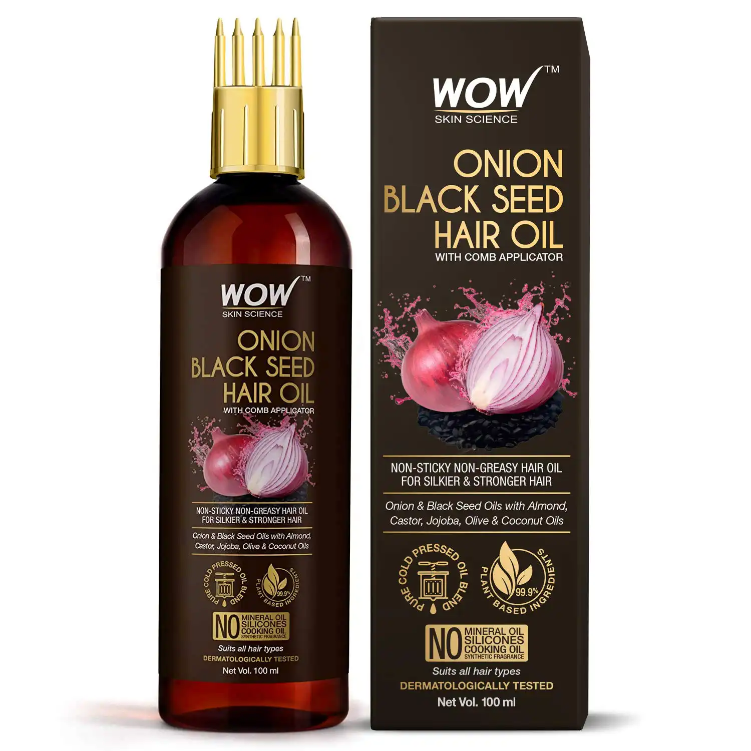 Wow Onion Black Seed Hair Oil with Comb Applicator price in Bangladesh