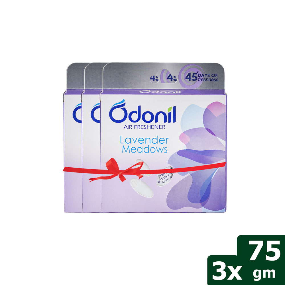 Odonil Natural Air Freshener Block Lavender Meadows (Buy 2 Get 1 Free) 75 gm