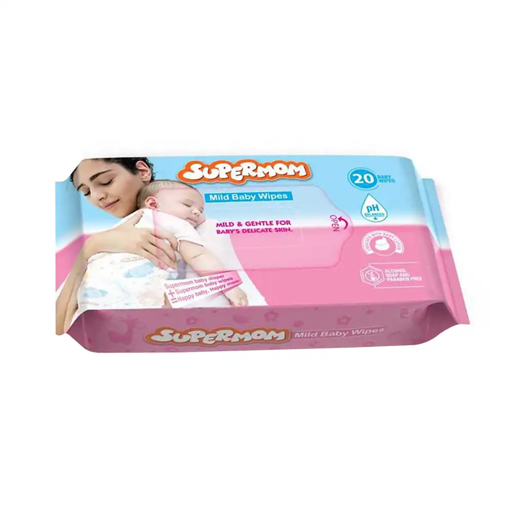 Supermom Mild Baby Wipes- 20 Pcs price in Bangladesh