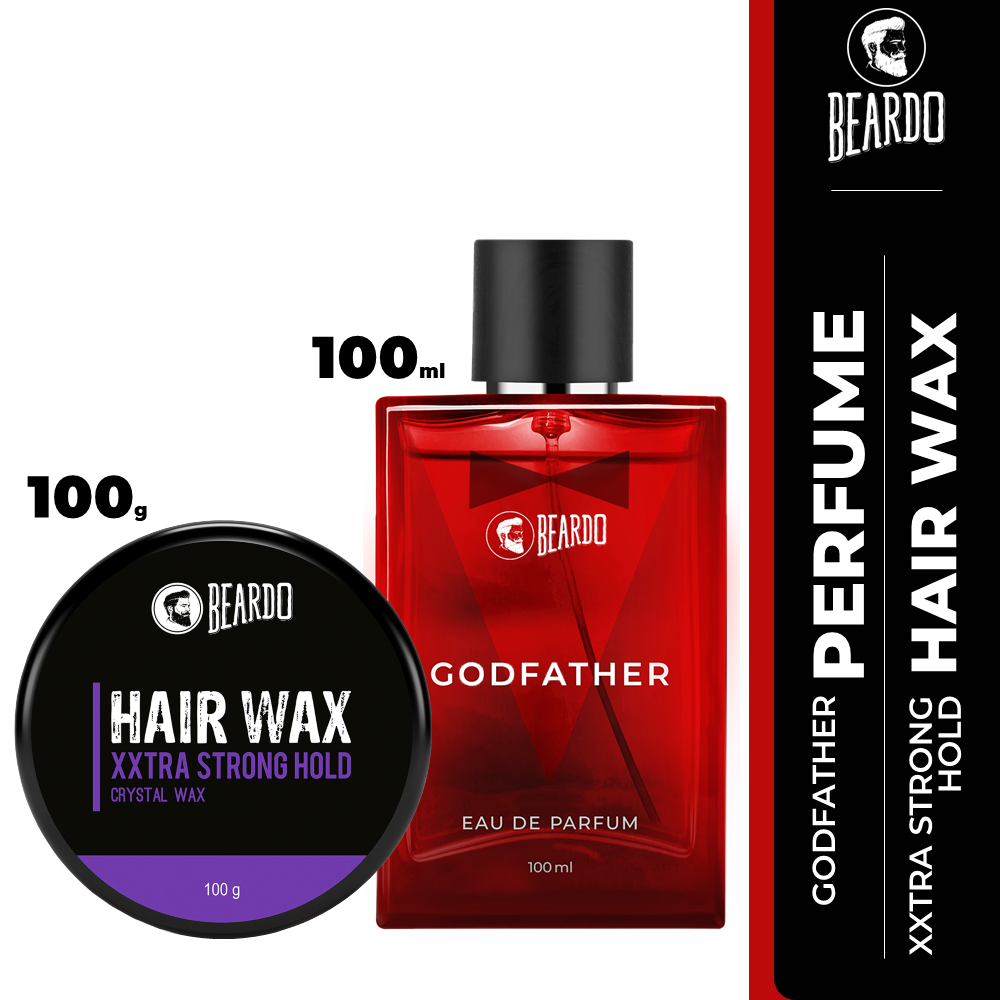 Beardo Combo - GodFather Perfume 100ml & Xxtra Strong Hold Hair Wax 100g