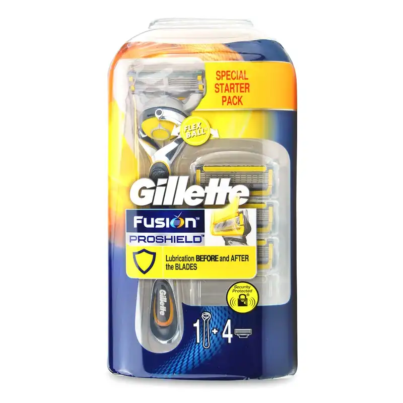 Gillette Fusion Proshield Special Starter Pack With 4 Blades