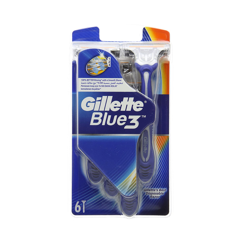 Gillette Blue 3 Disposable Razor 6pcs