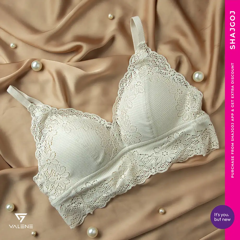 Valene Lacy Affair Bra-Off White