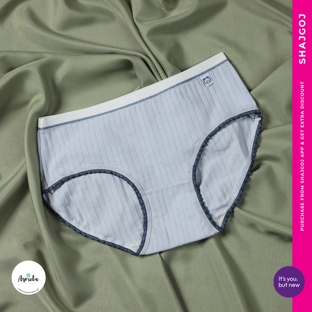 Armela Kitty Teenage Cotton Panty - Fog Blue