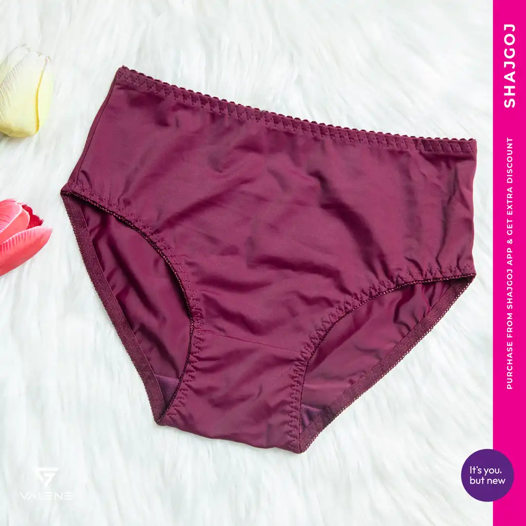 Valene Rising Butterfly Full Brief Stretch Panty Maroon