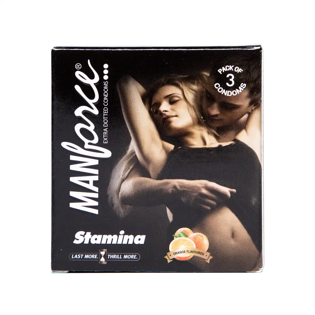 Manforce Condoms Stamina- Orange 3S (extra dotted)