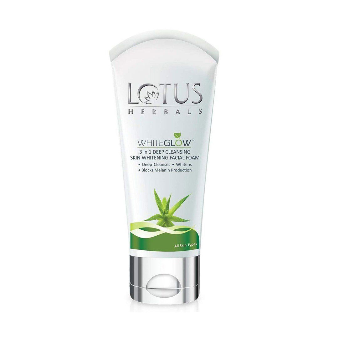 Lotus Herbals Whiteglow 3 in 1 Deep Cleaning Skin Whitening Facial Foam