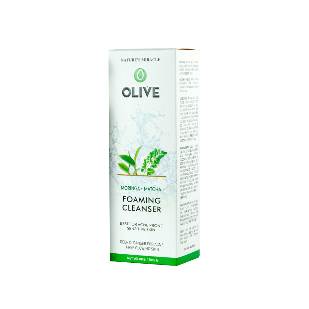 OLIVE Moringa + Matcha Foaming Cleanser