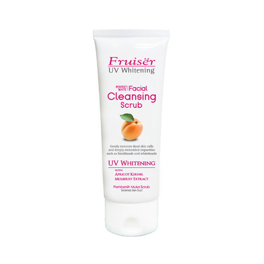Fruiser UV Whitening Facial Scrub with Apricot Kernel and Mulberry Extract